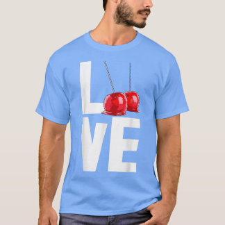 T-shirt Bonbons Pomme Aimer Drôle Bonbons Dessert Femmes