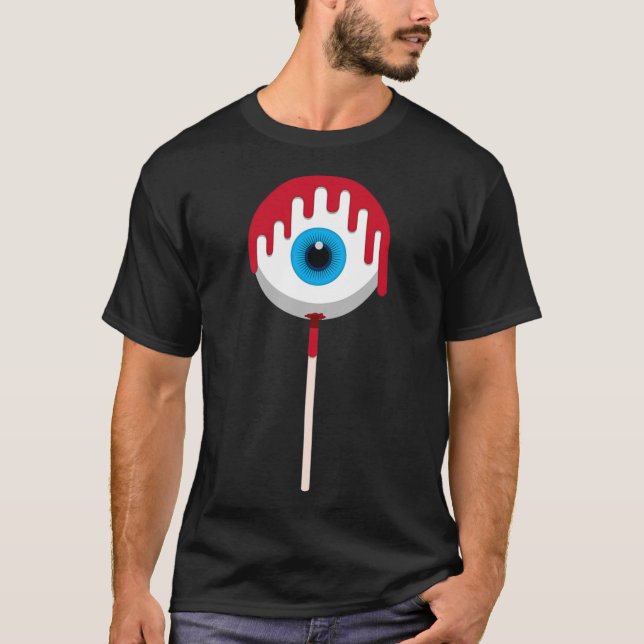 T-shirt Bonbons pour yeux d'Halloween - Lollip Déplaisant  (Devant)