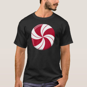 T-shirt Bonbons rayés au tourbillon de menthe poivrée
