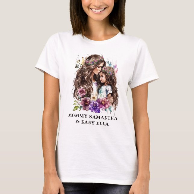 T-shirt Bond adorable maman et fille (7) (Devant)