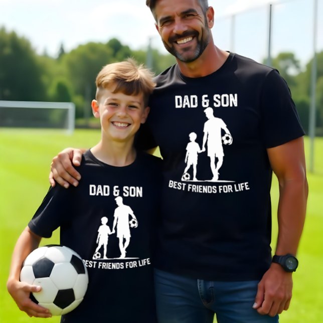 T-shirt Bond de football papa et son - Meilleurs amis pour (Créateur téléchargé)