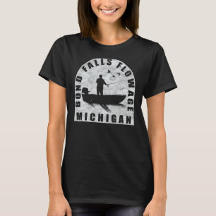 T-shirt Bond Falls Flowers Fishing Michigan