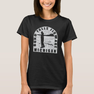 T-shirt Bond Falls Flowers Ice Fishing Michigan