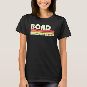 T-shirt Bond Nom Retro Vintage 80s 90s Anniversaire Reunio