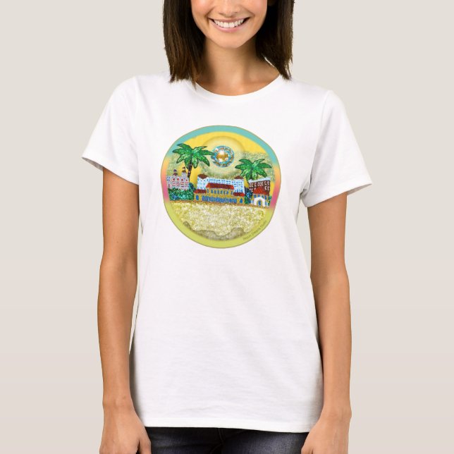 T-shirt | Bondi Beach Paradise - Ciel jaune (Devant)