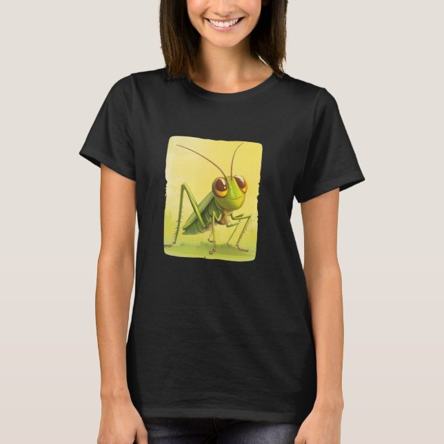 T-shirt Bondir avec ce design de sauterelle mignon (Devant)