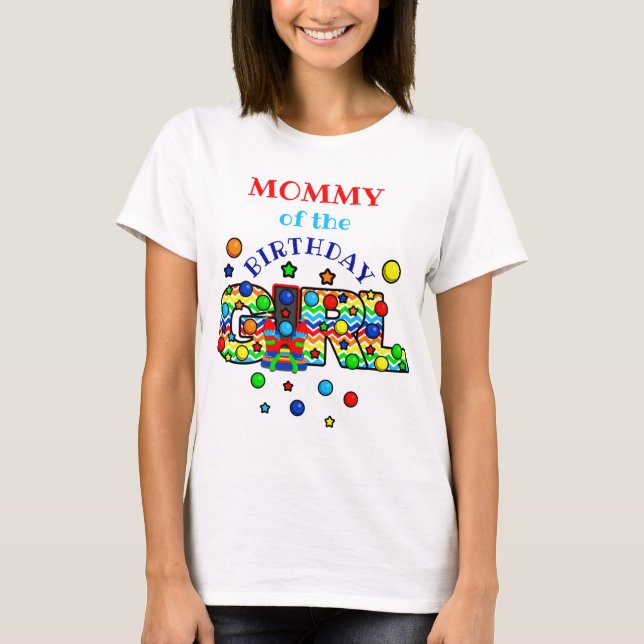 T-shirt bondir maman de la fête d'anniversaire chemise châ (Devant)