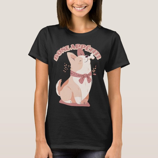 T-shirt Bone Appétit Cute Dog (Devant)