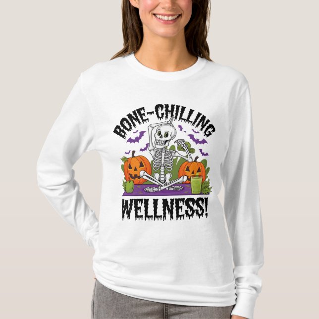 T-shirt "Bone Chilling Wellness" Premium Unisex à manches  (Devant)