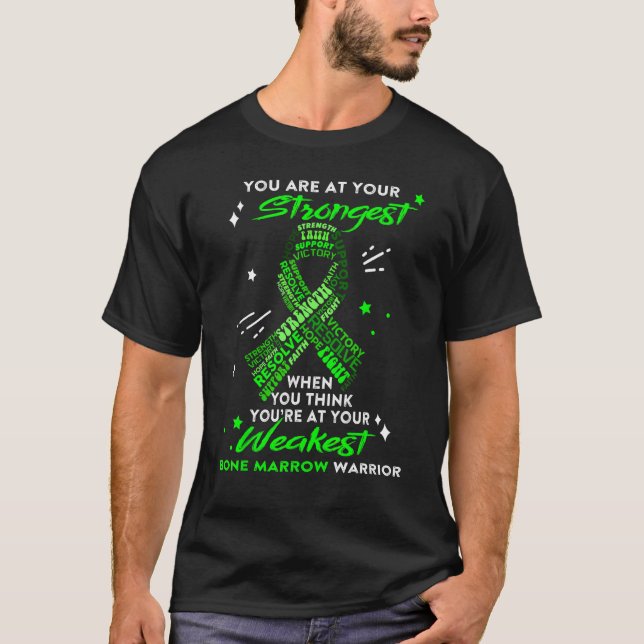 T-shirt Bone Marrow Warrior You Are At Your Strongest (Devant)