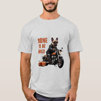 T-shirt Bone to Be Wild – Biker Pug on Motorcycle | Funny