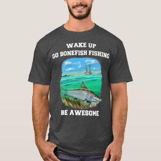 T-shirt Bonefish Fishman Se réveiller Aller Bonefish Fishi