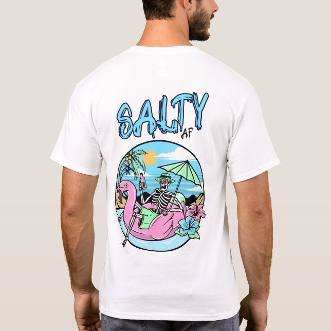 T-shirt Bones de plage par Salty AF (Dos)