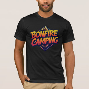 T-shirt 🔥 Bonfire Camping Adventure - Retro 80s Outdoor