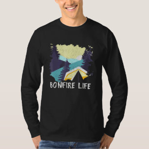 T-shirt Bonfire Life Camping Outdoor Camper Wildlife Natur