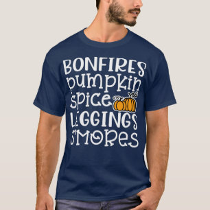 T-shirt Bonfires Citrouille Épices Leggements Smores Hallo