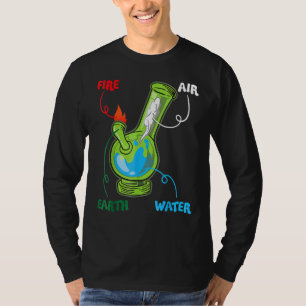 T-shirt Bong Elements Fire Water Earth Air Thc Wekin Smoki