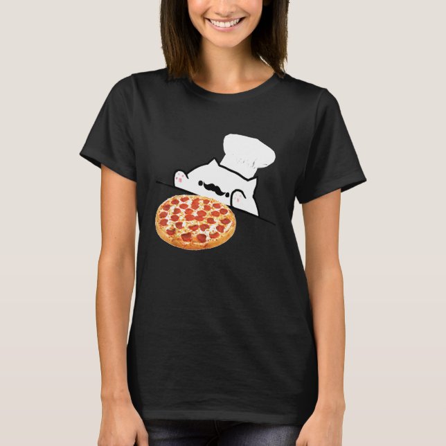 T-shirt Bongo Chat Pizza Chef Dank Mèmes (Devant)