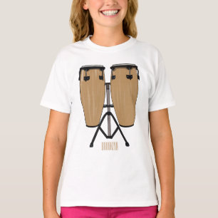 T-shirt Bongo, dessin animé de batterie