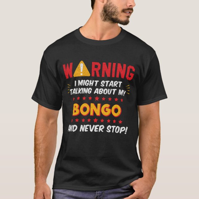 T-shirt Bongo Drum Drummer Dit Blague Graphisme (Devant)