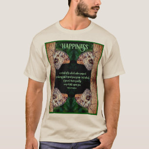 T-shirt Bonheur Brown Papillon Inspirationnel Citation