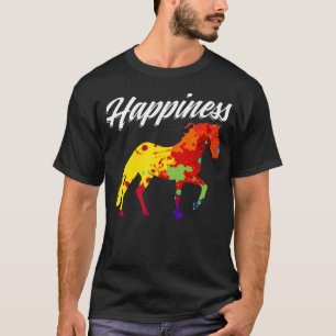 T-shirt Bonheur Cheval Horse Équitation Cheval équitation