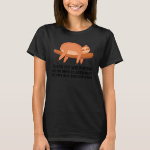 T-shirt Bonheur est comme péter quand on est lazy Sloth 1