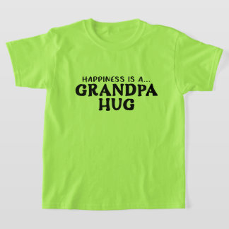 T-shirt Bonheur mignon Grand-père étreindre l'art des mots