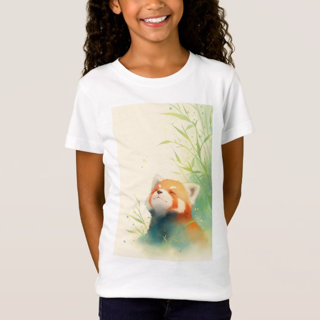 T-Shirt Bonheur paisible du panda roux (Devant)