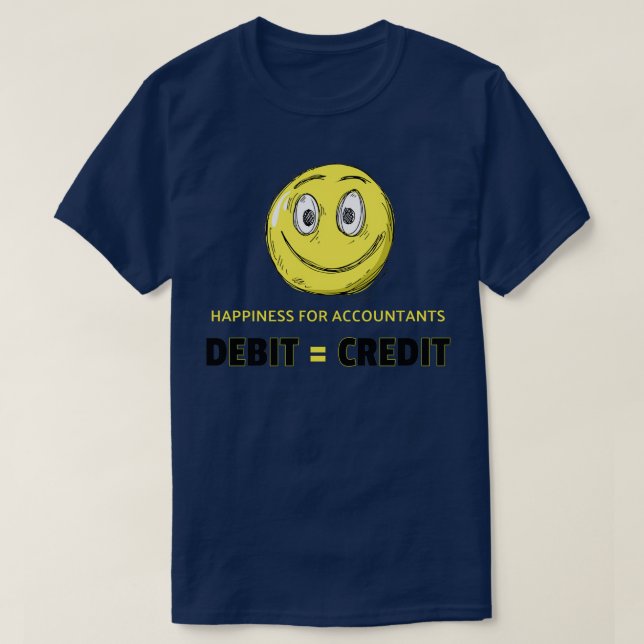 T-shirt Bonheur pour les comptables DEBITCREDIT Comptable  (Design devant)