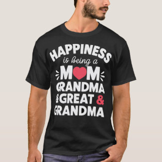 T-shirt Bonheur pour maman grand grand grand grand grand-m