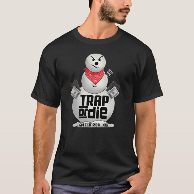 T-shirt bonhomme de neige - bonhomme de neige en colère -  (Devant)