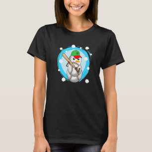T-shirt Bonhomme de neige de baseball Boules Neige Noël Xm