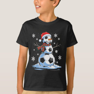 T-shirt Bonhomme de neige de football Joueur de soccer Cha