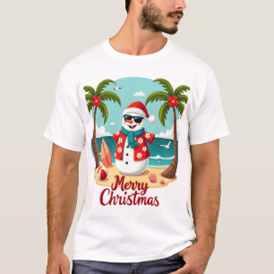 T-shirt bonhomme de neige de Noël (1)