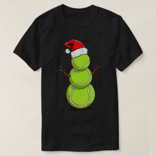 T-shirt Bonhomme de neige de tennis drôle design de Noël