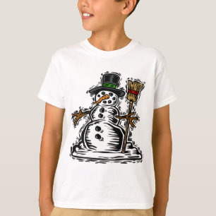 T-shirt Bonhomme de neige mignon de vacances