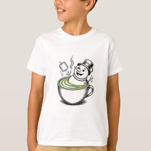 T-shirt Bonhomme de neige prenant un bain à la Macha Noël