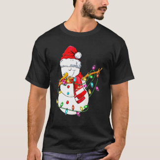 T-shirt Bonhomme de neige qui fait dabbing Santa Noël Enfa