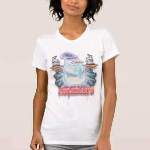 T-Shirt Bonhomme de Neige Street Art Good Cheer   