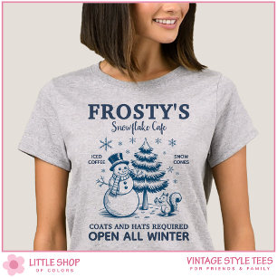 T-shirt Bonhomme de neige vintage Le Café des flocons de F