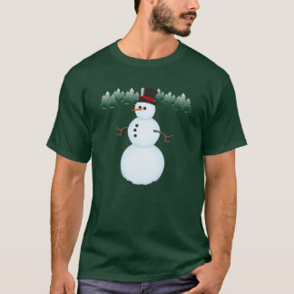 T-shirt Bonhomme de neige w/Trees