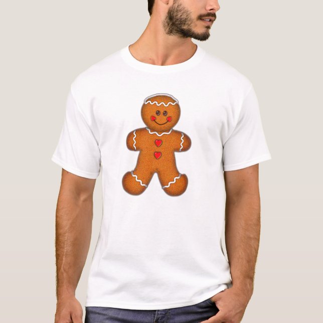 T-shirt BONHOMME EN PAIN D'ÉPICE par SHARON SHARPE (Devant)