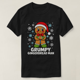 T-shirt Bonhomme en pain d'épices grincheux drôle Noël Va