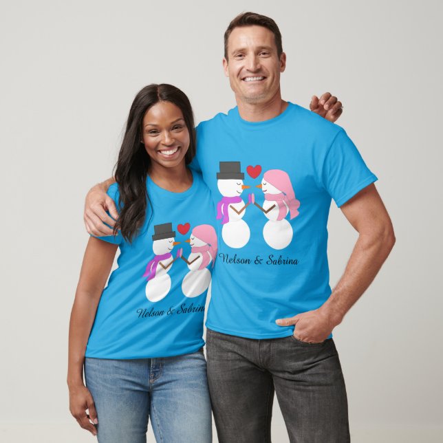 T-shirt Bonhommes de neige mignons (Unisexe)