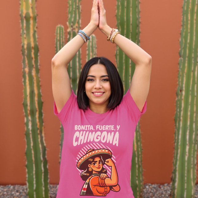 T-shirt Bonita Fuerte & Chingona Retro Latina Hispanique (Bonita Fuerte & Chingona Retro Latina Hispanic T-Shirt)