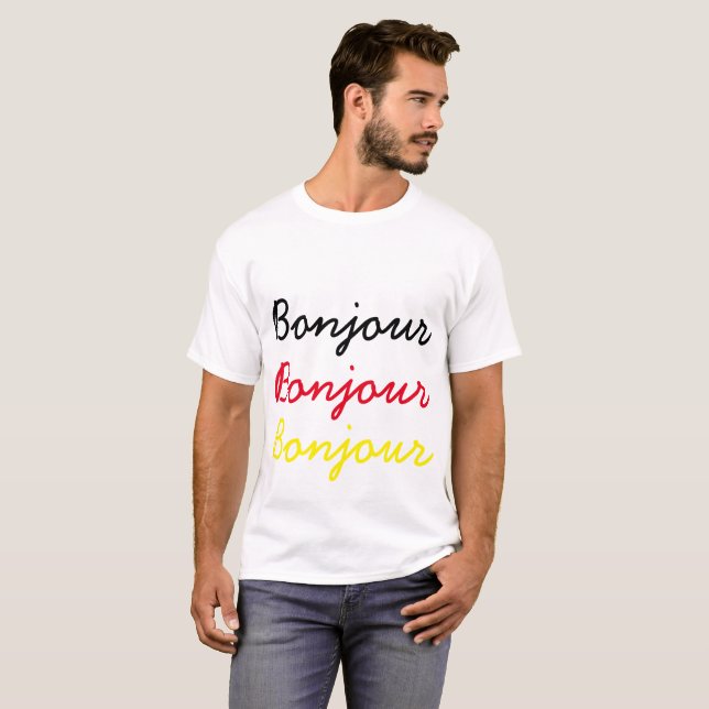 T-shirt Bonjour (Devant entier)