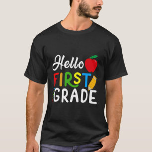 T-shirt Bonjour 1Ème Année De Retour À L'École Enseignant