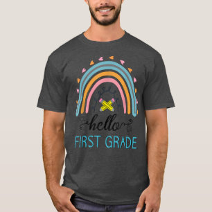 T-shirt bonjour 1ère année professeur premier jour retour