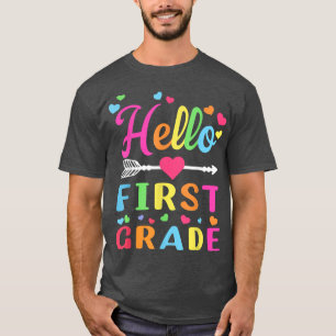 T-shirt Bonjour 1ère année Retour à l'école Enseignant de